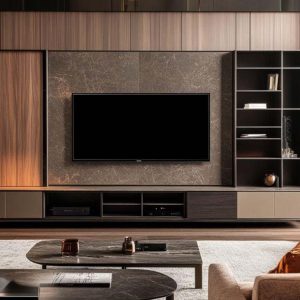 TV Cabinet & Wall Panel Design 02