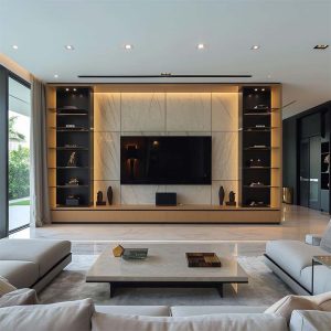 TV Cabinet & Wall Panel Design 03