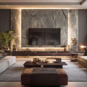 TV Cabinet & Wall Panel Design 05