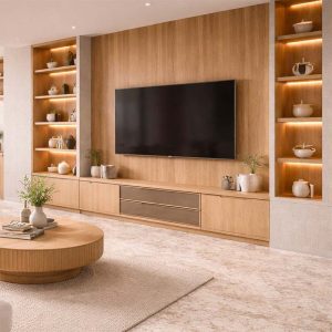 TV Cabinet & Wall Panel Design 07